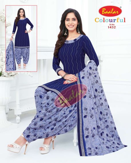 Baalar Colourful 14 Printed Cotton Casual Daily Wear Dress Material Collection